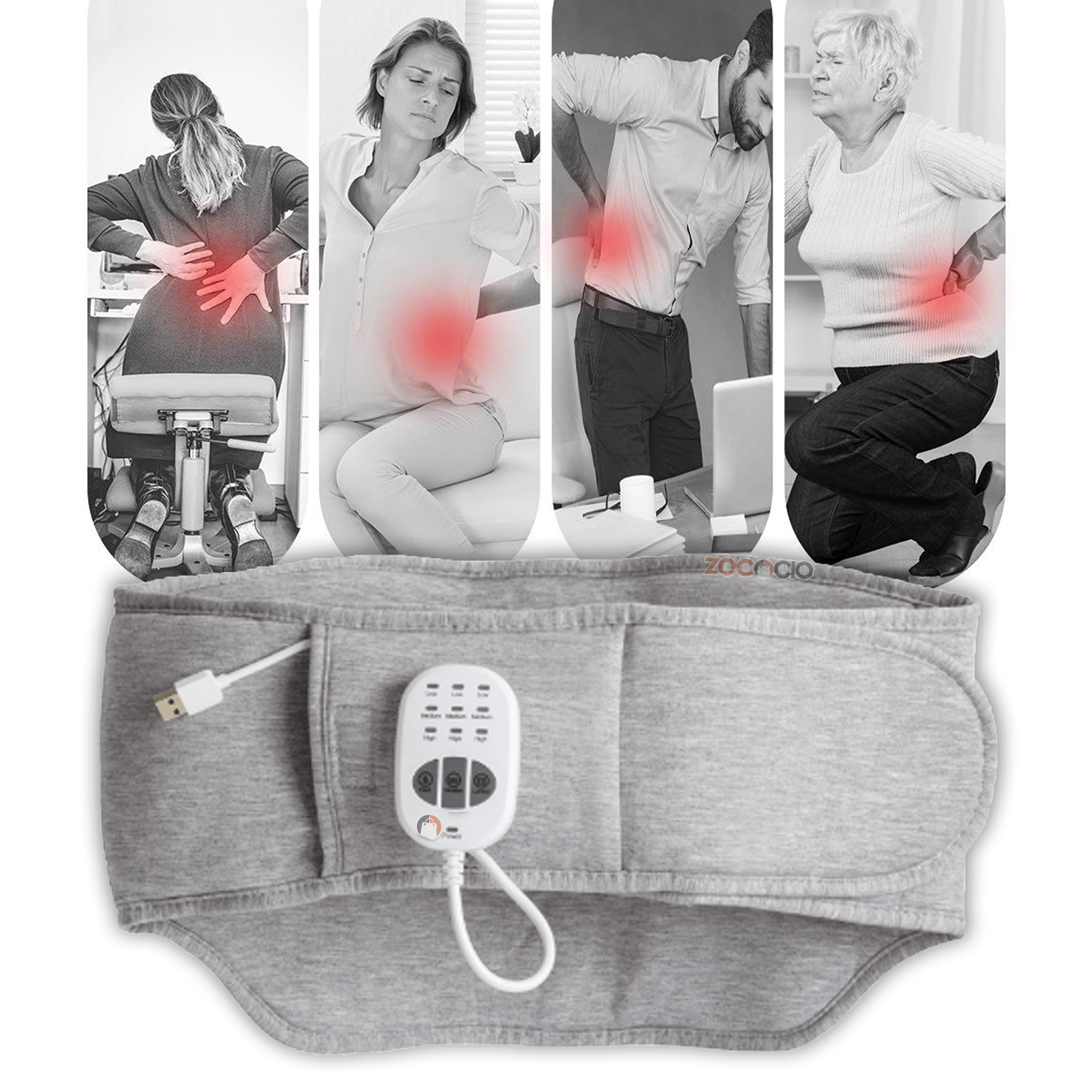 Masajeador Lumbar De Espalda Cinturón